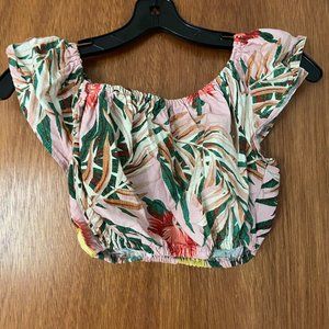 TWO PIECE Top + Skirt Size 4 Hawaiian Print